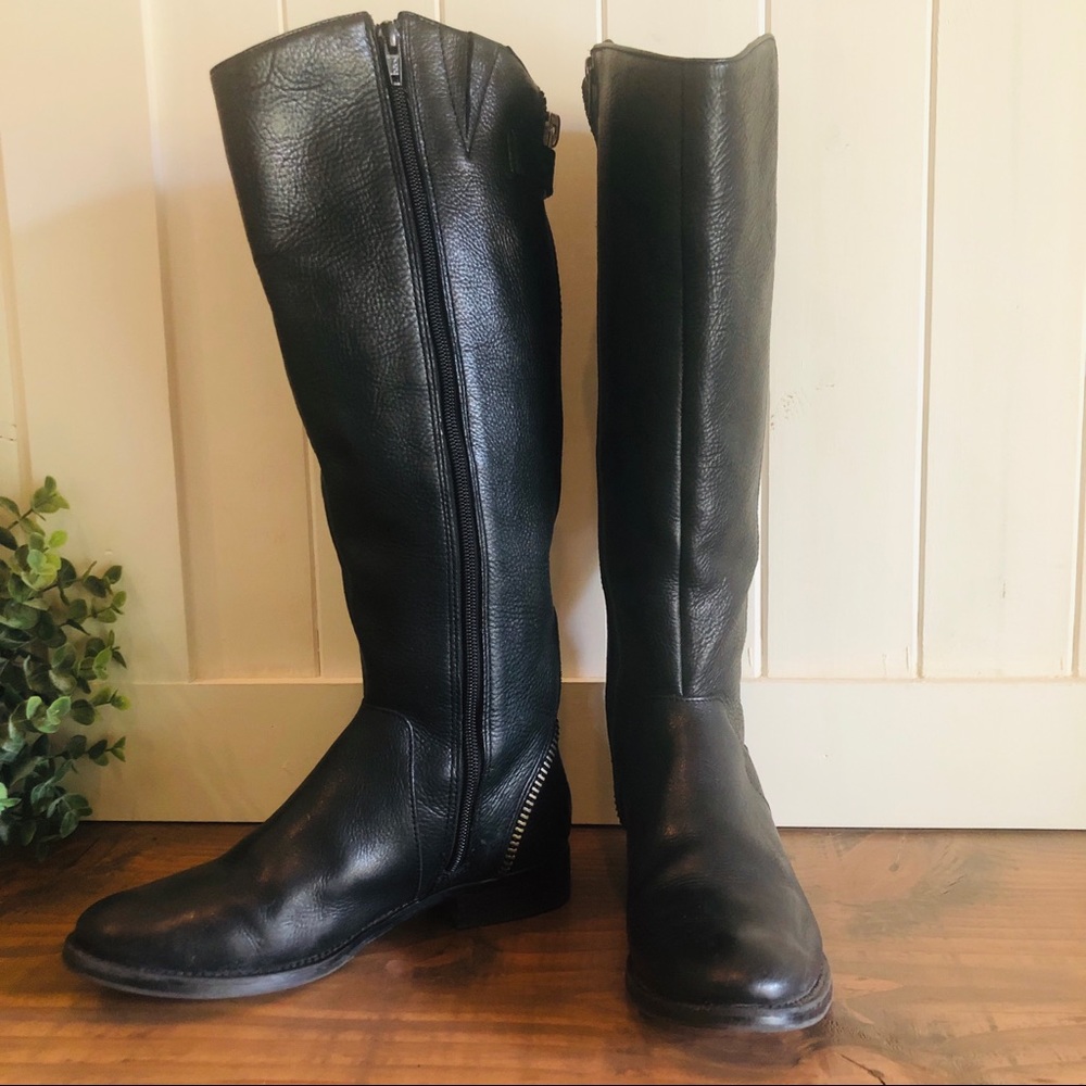 Arturo Chiang Leather Falicity Tall Riding Boots Size